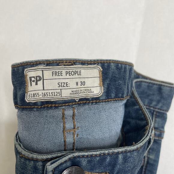 Free People Jeans Skinny Jeans With Frayed Knees Women's Size W30 - Picture 3 of 5